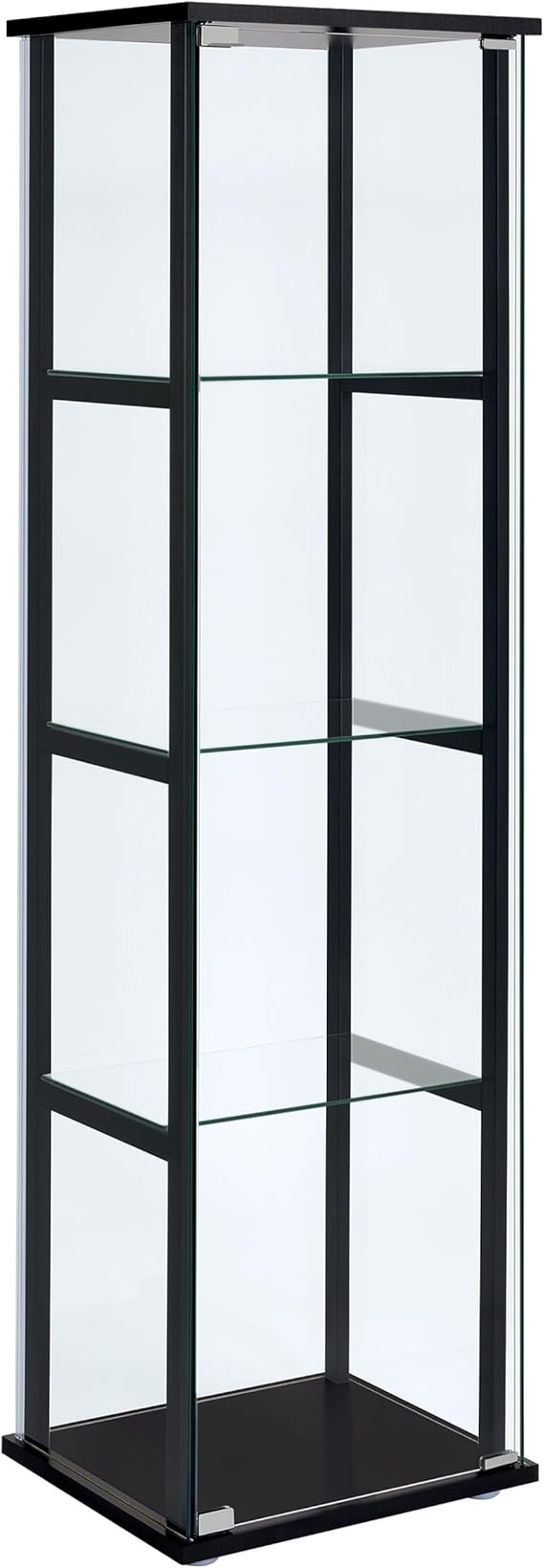 5-Shelf Curio Display Cabinet with Tempered Glass Shelves