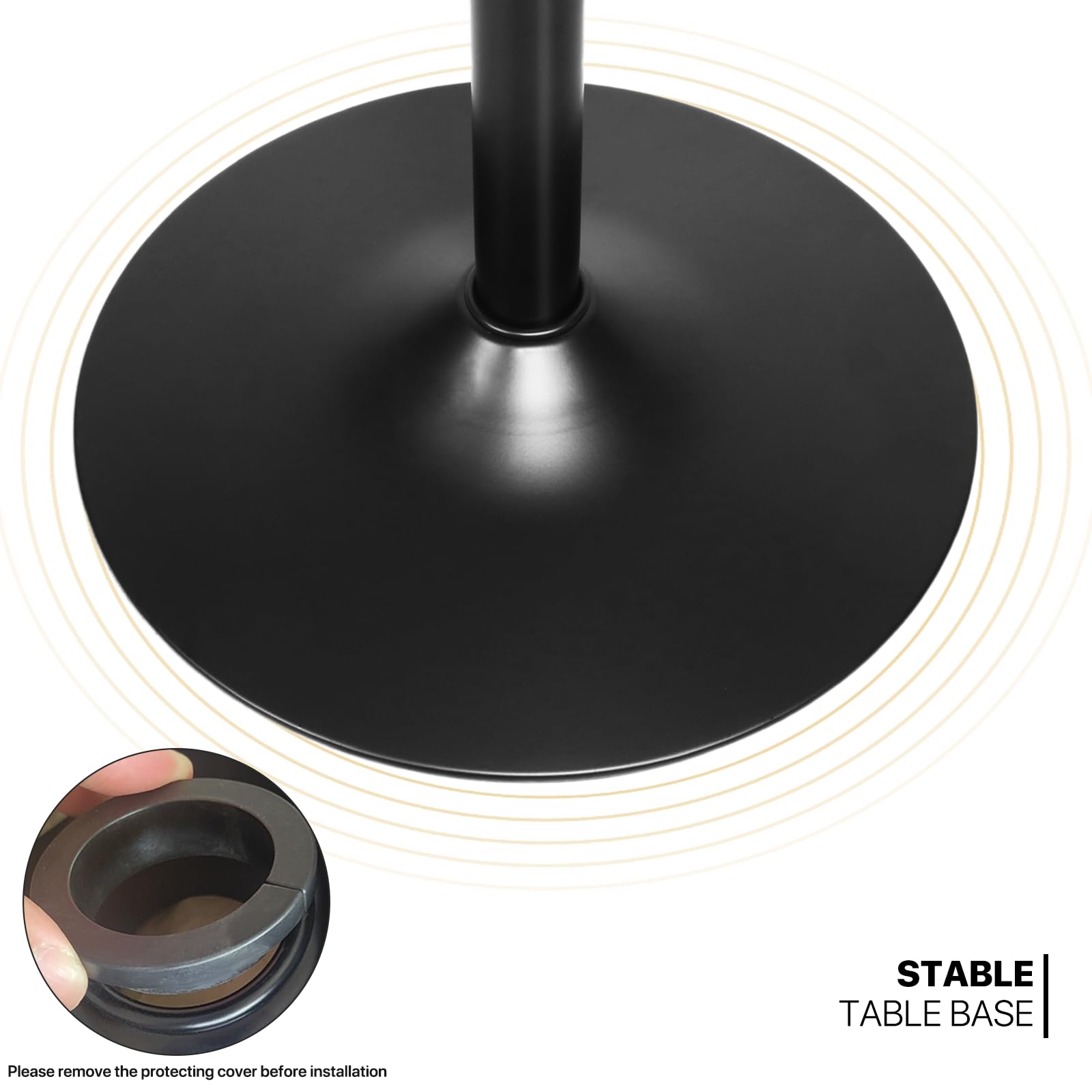 Adjustable Height Round Bar Table