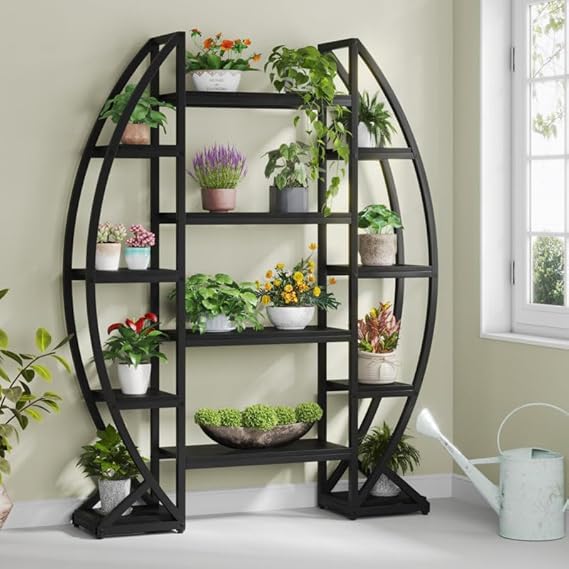 8-Tiered Curved Plant Stand