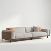 Modular Cloud Sectional Sofa Gray Fabric