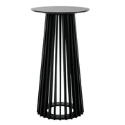 Round Bar Table 43.5" High Modern Wood Cocktail Table