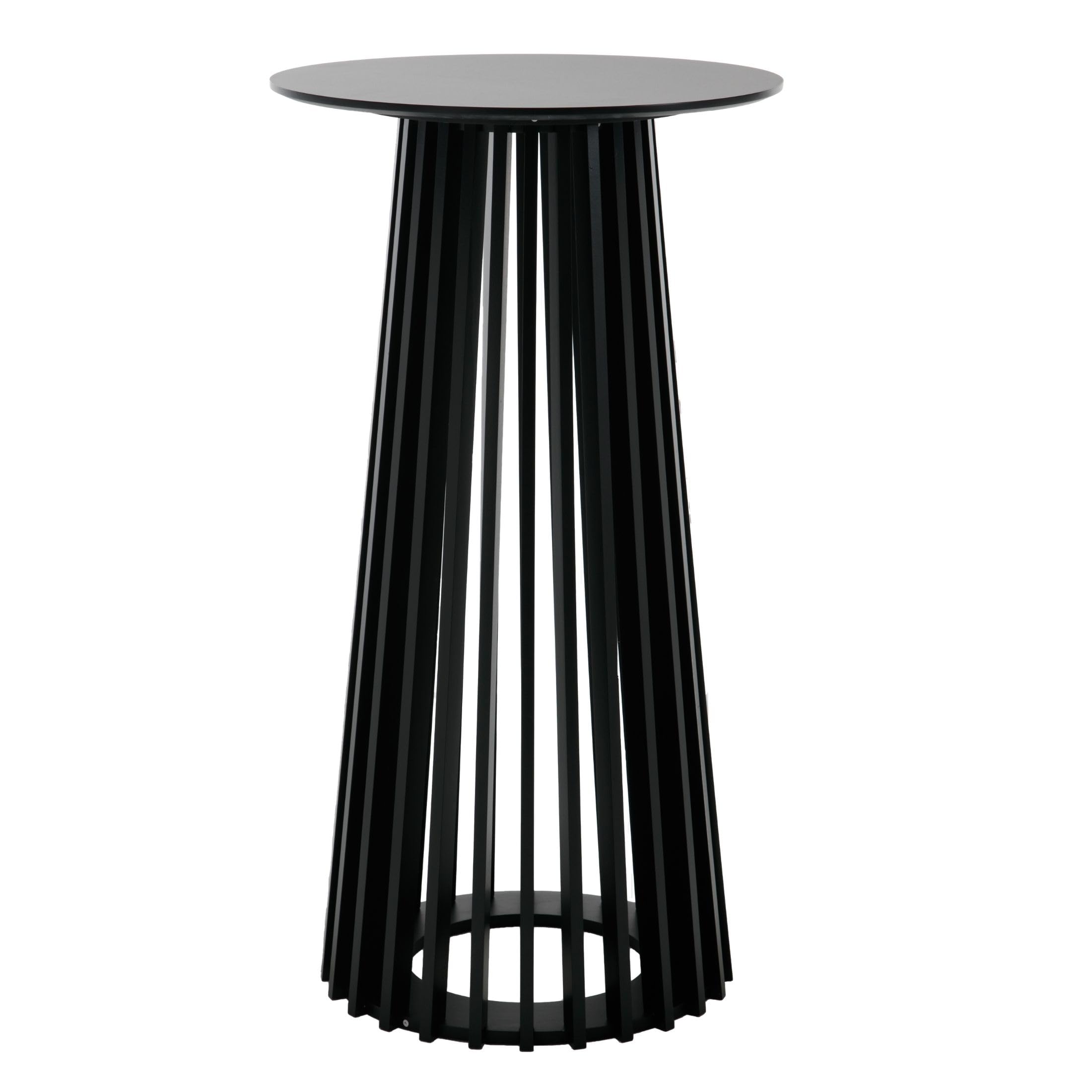 Round Bar Table 43.5" High Modern Wood Cocktail Table