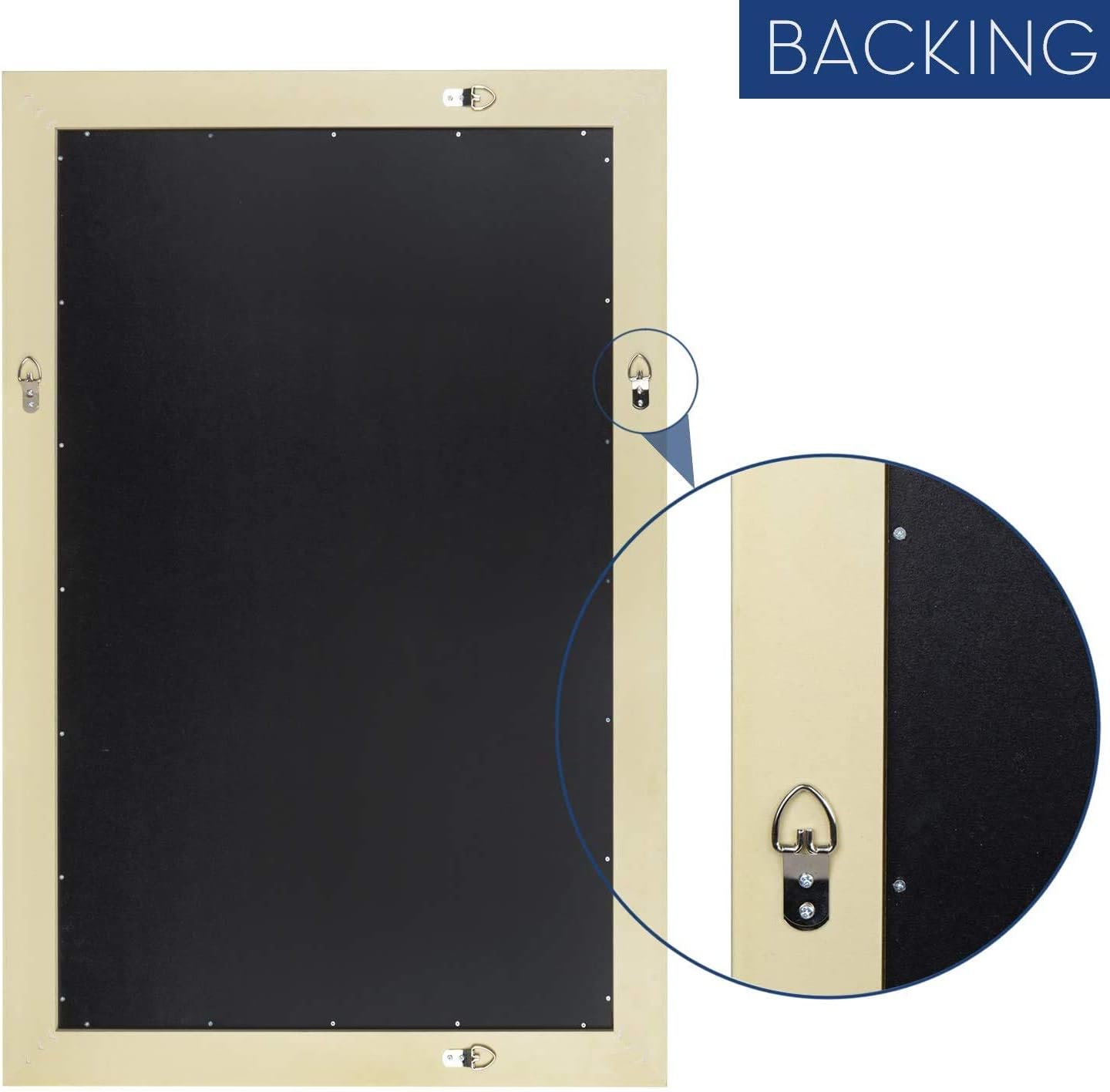 38" x 26" Gold Framed Rectangular Wall Mirror