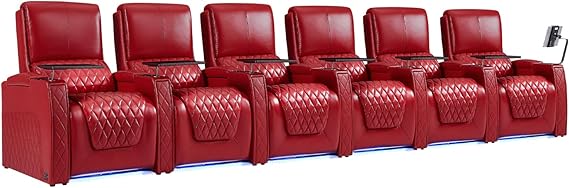 Zero Gravity Home Theater Recliner Sofa Row of 3