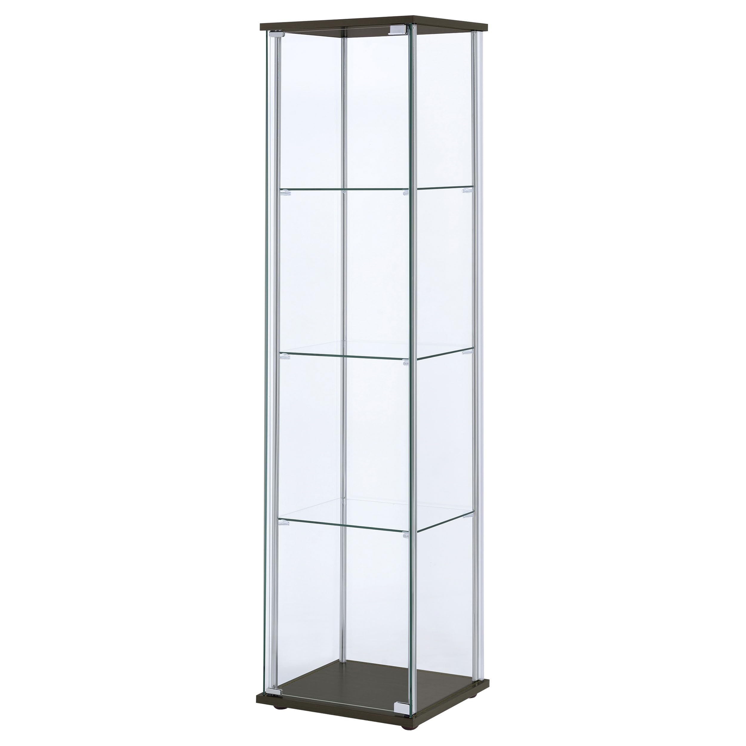 Bellatrix 4-Shelf Glass Curio Display Cabinet