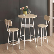 3-Piece Pub Table Set with Bar Stools