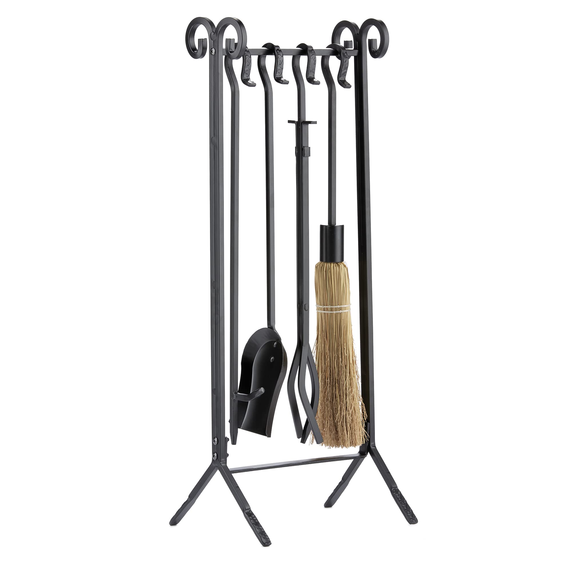 5-Piece Black Fireplace Tool Set
