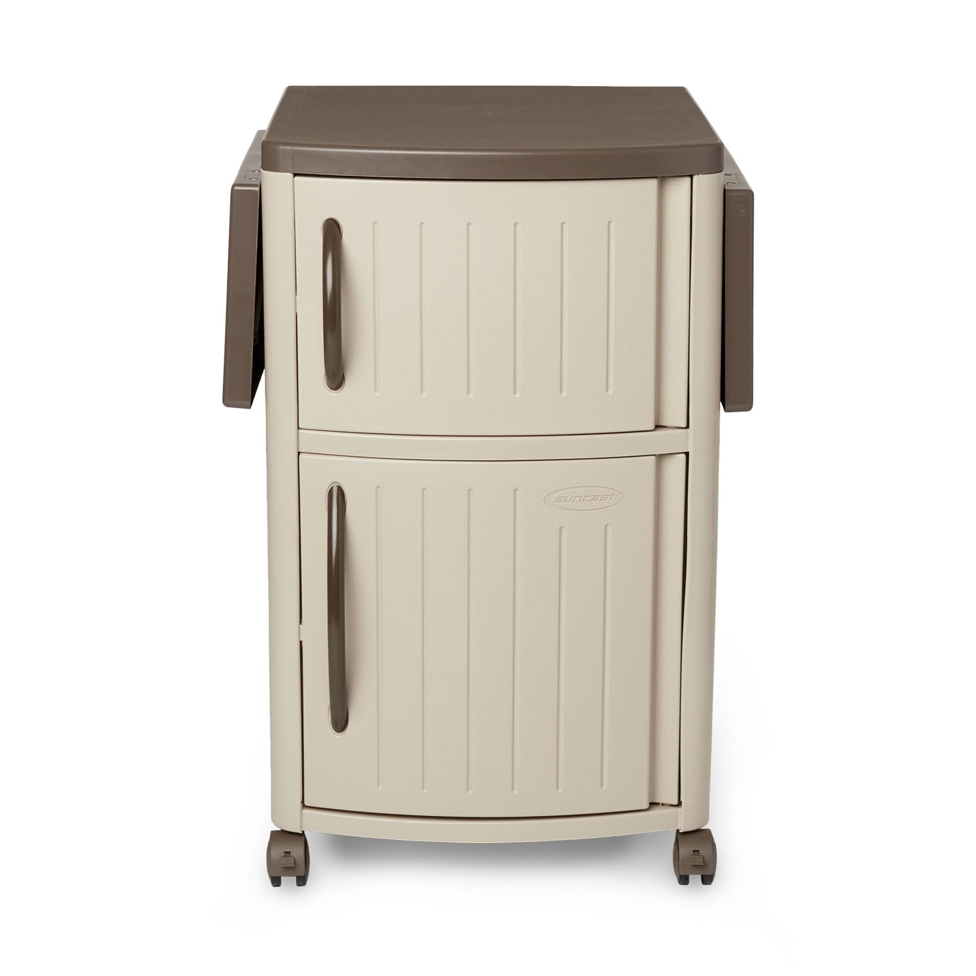 Portable Outdoor Serving Station with Storage Cabinets