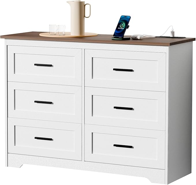 Farmhouse 4-Drawer Dresser with Natural Texture