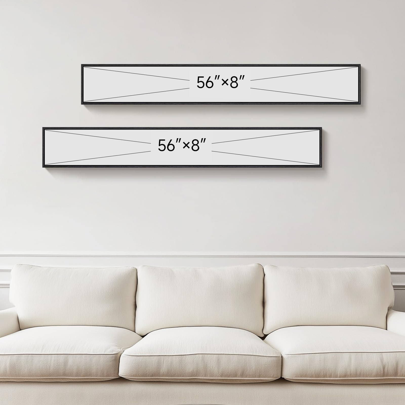 2-Piece Framed Vertical Abstract Canvas Wall Art Set