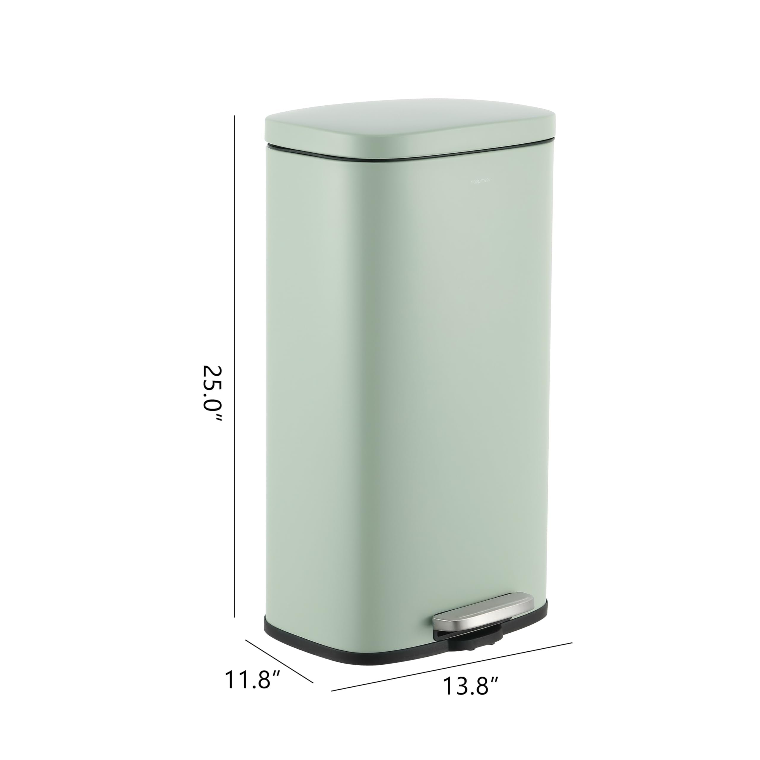8-Gallon Step-Open Trash Can with Soft Close