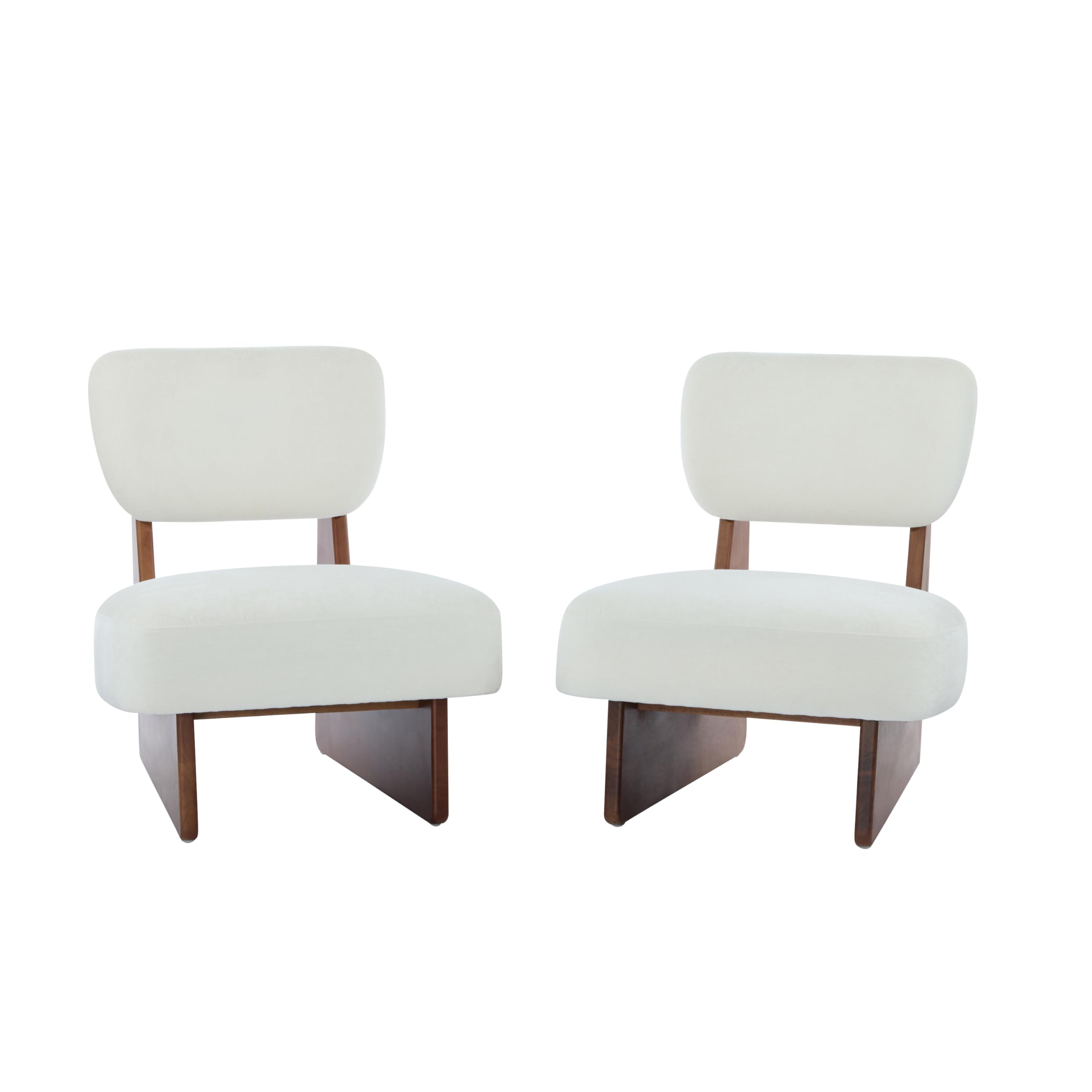 Low Profile Accent Chair Set of 2