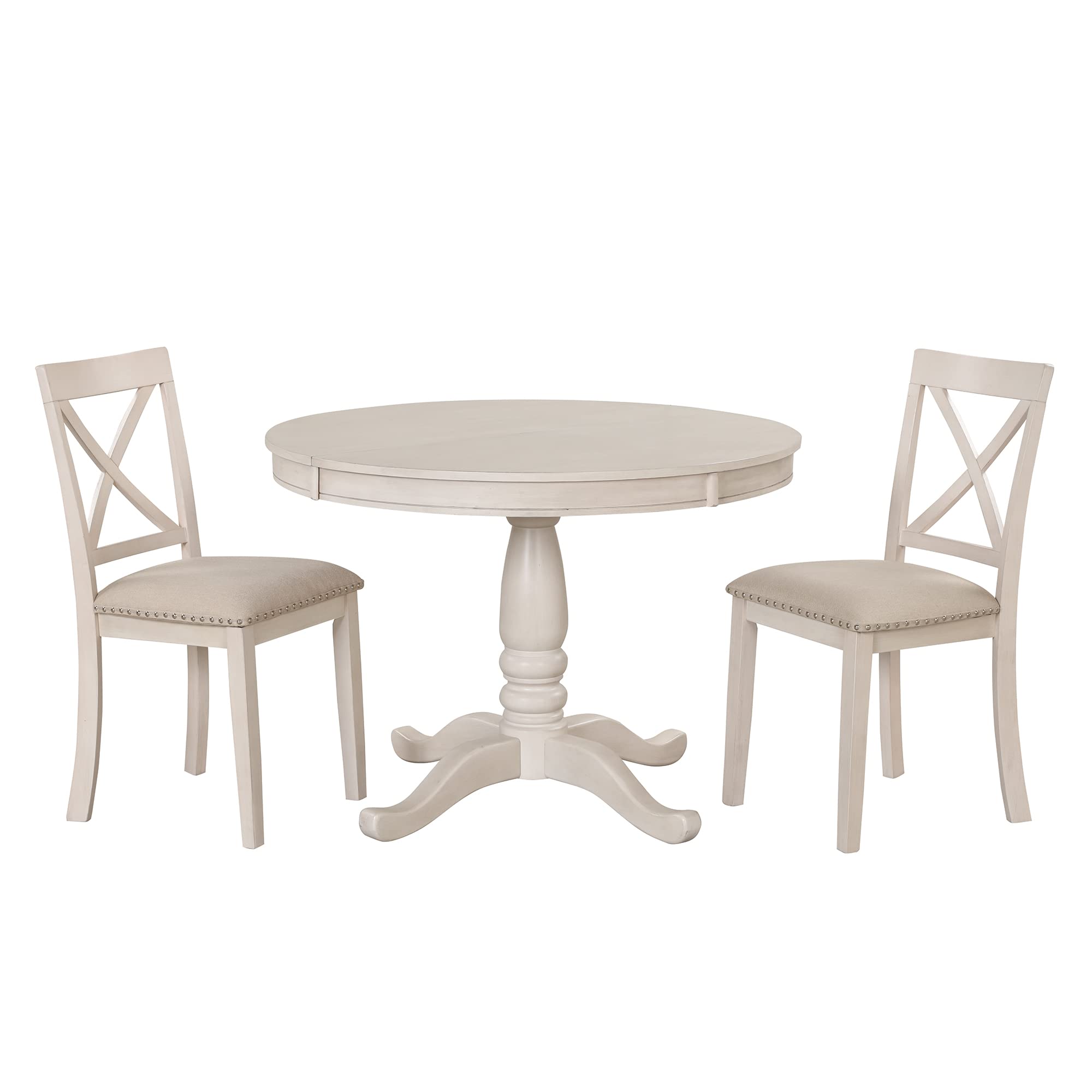5-Piece Round Dining Table Set with 4 Chairs
