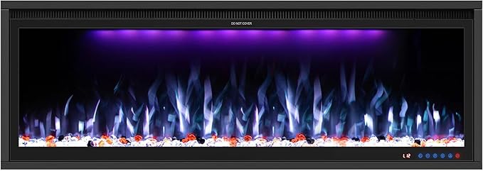 60" WiFi-Enabled Electric Fireplace Insert with App Control