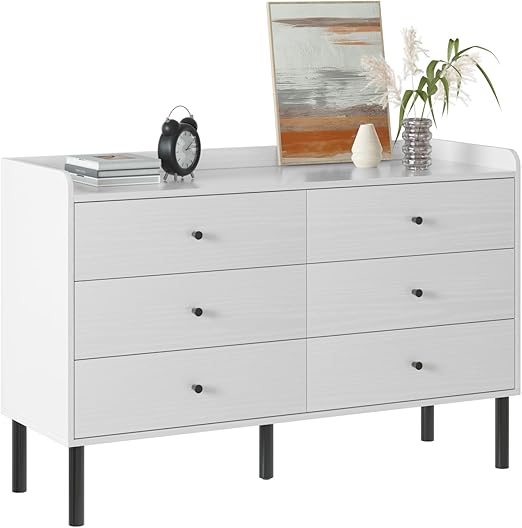 6 Drawer Kids Dresser with Golden Handles