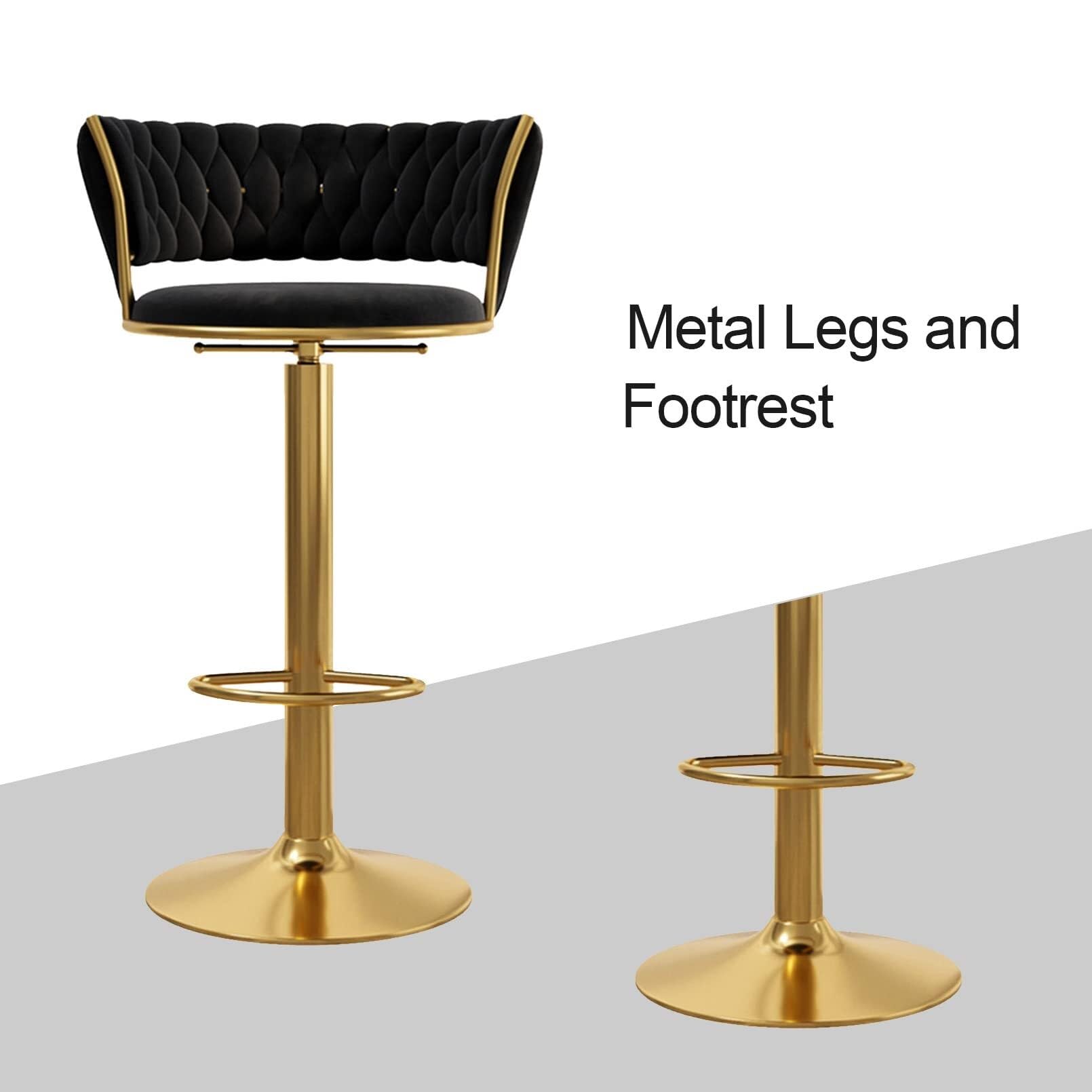 Adjustable Swivel Bar Stool Set of 2