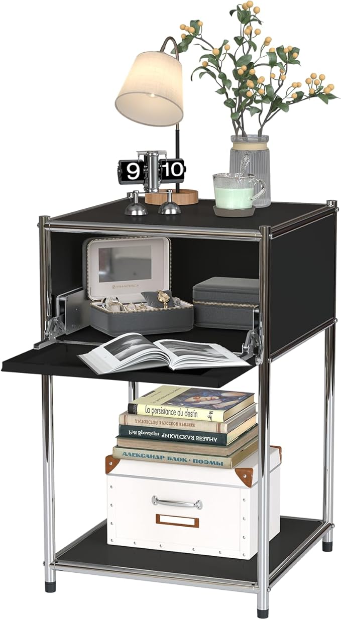 Yellow Night Stand with Drawers