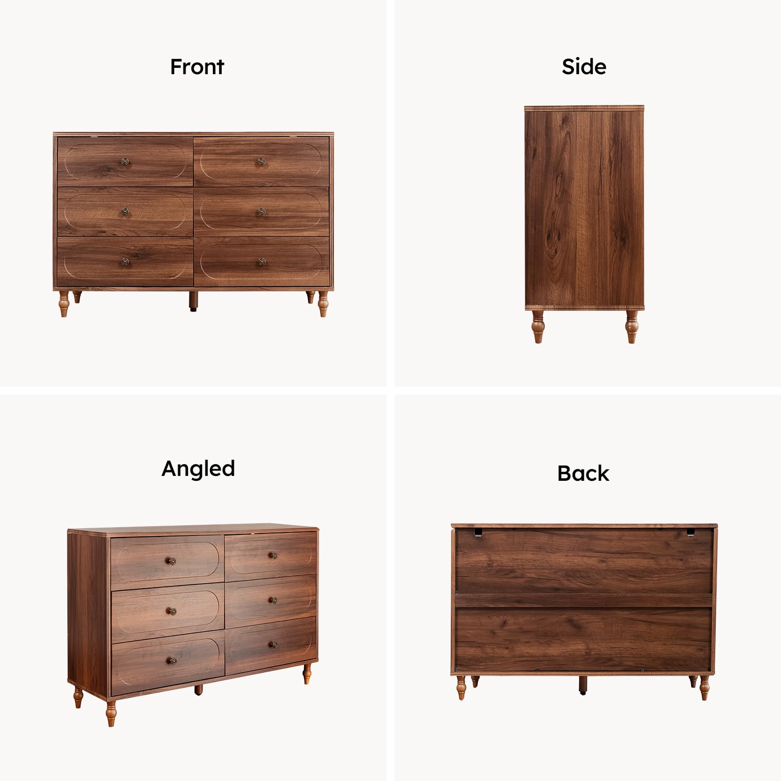 6 Drawer Mid-Century Dresser