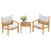 3-Piece Acacia Wood Patio Bistro Set