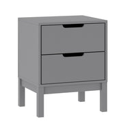 Wood Nightstand with 2 Storage Drawers
