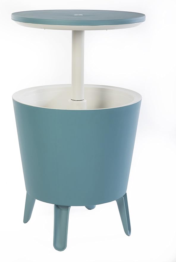 Outdoor Cooler Bar Table with Pop-Up Design and 7.5 Gallon Capacity