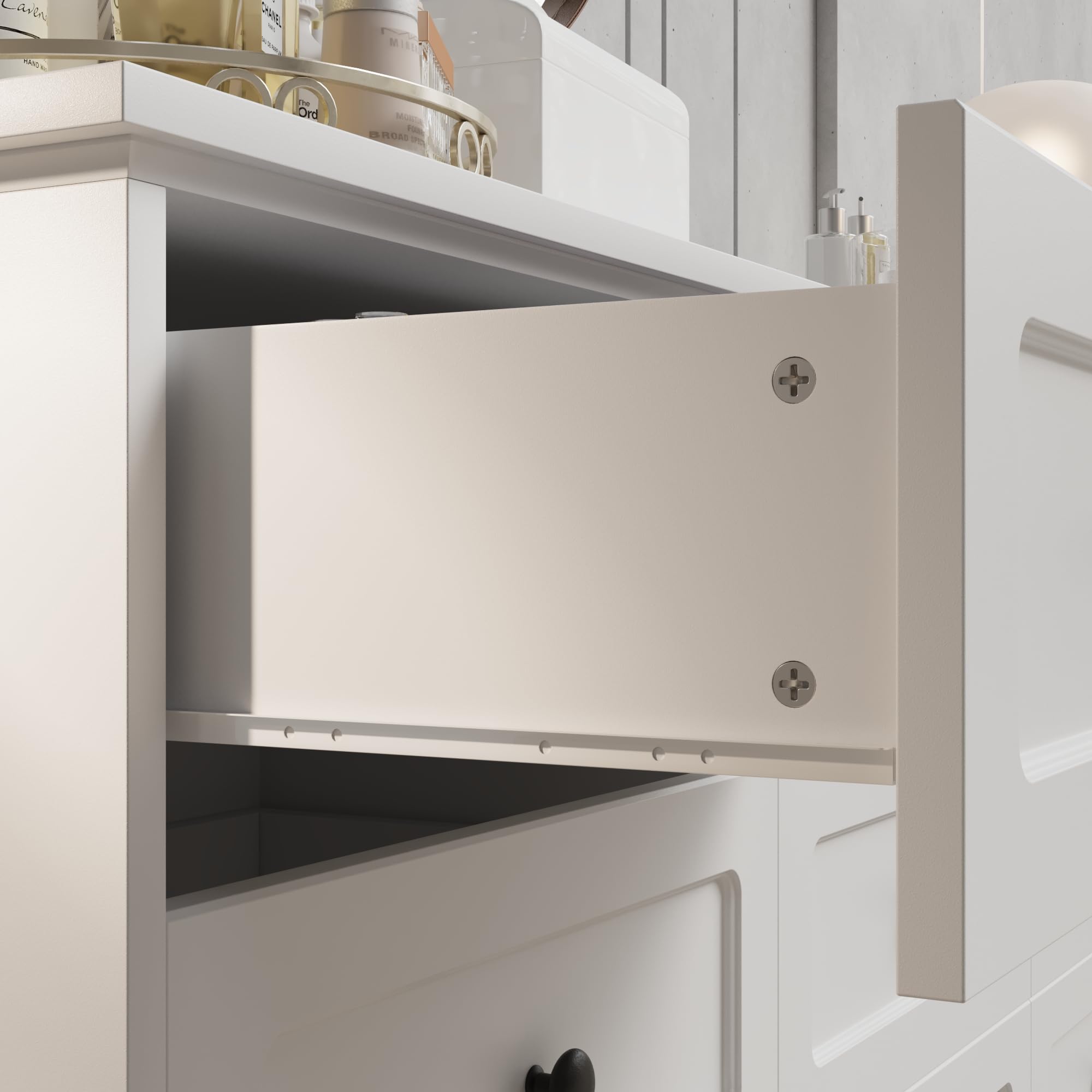63 Inch 9 Drawer Tall Dresser White