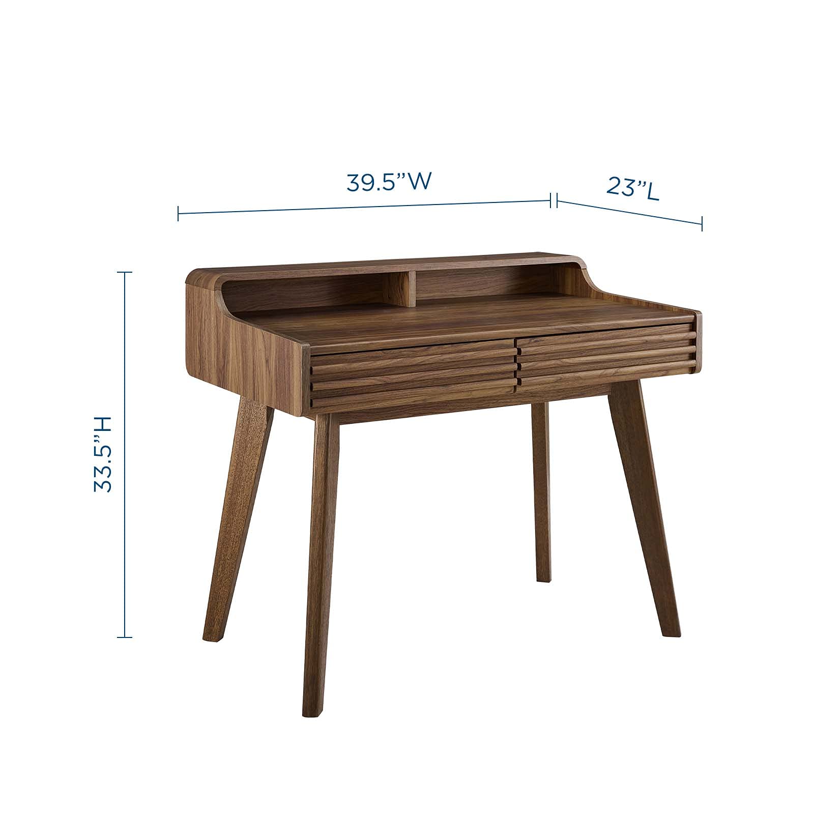 Mid-Century Writing Desk with Storage