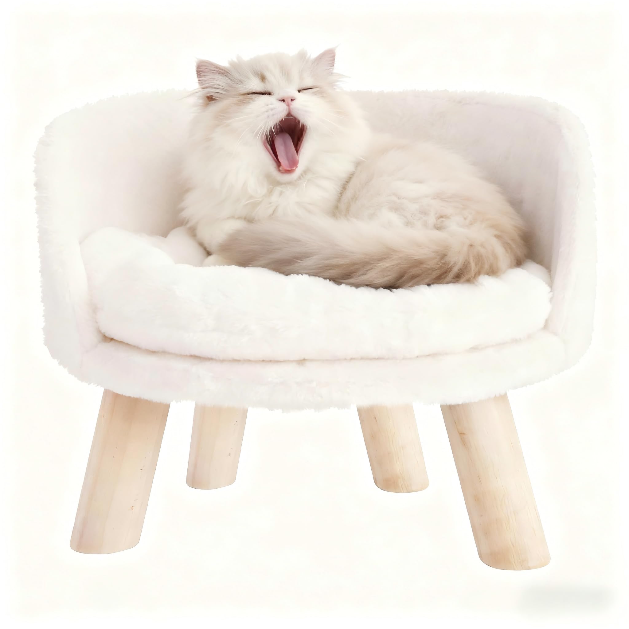 Elevated Pet Bed with Cozy Waterproof Pad