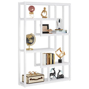 6-Tier Industrial Bookshelf White 69 Inch
