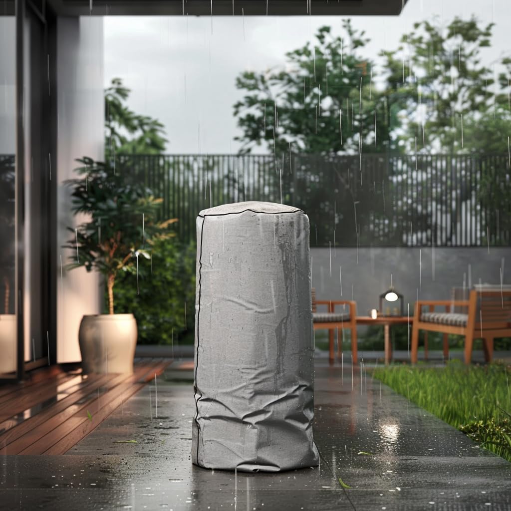 Outdoor Gas Fireplace with Glass Shield