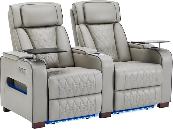 Luxury Home Theater Seating Power Recliner with LED Lighting