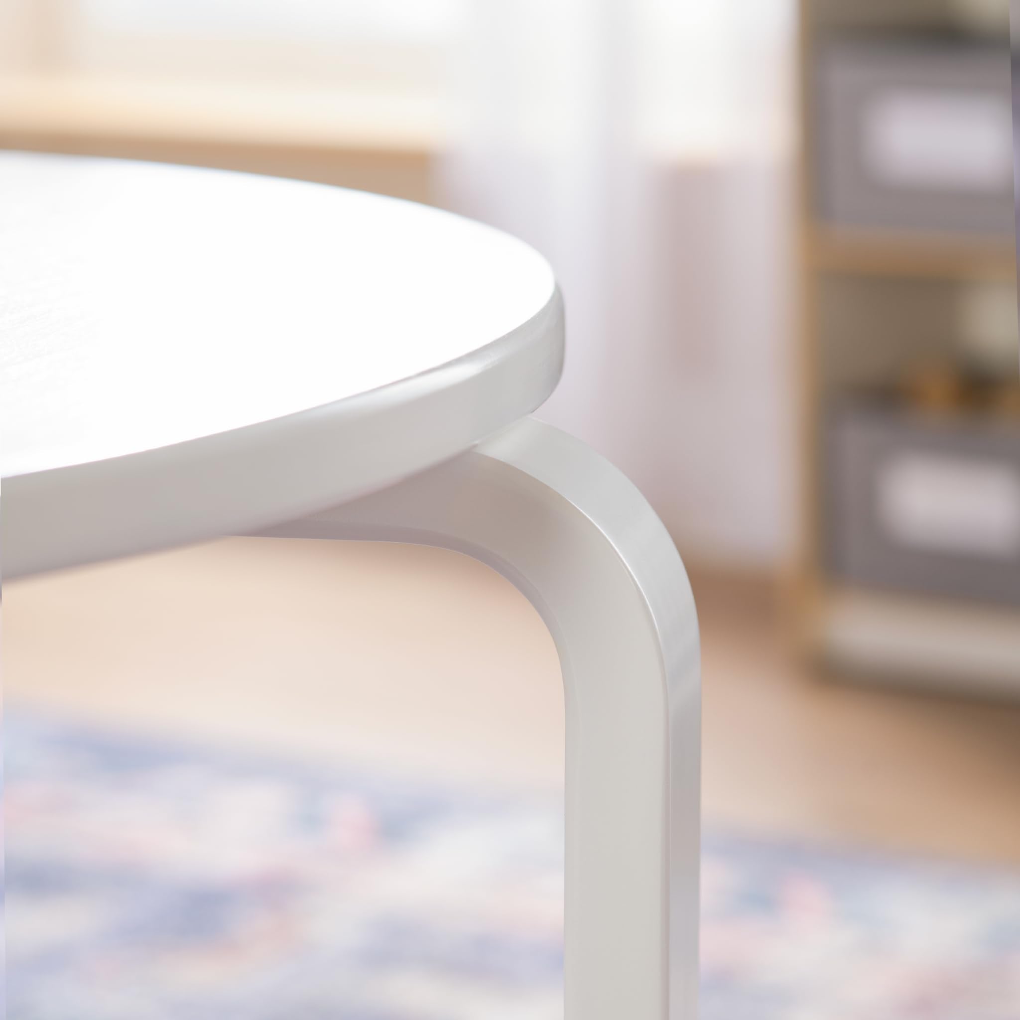 Round Kids Table and Chair Set - White