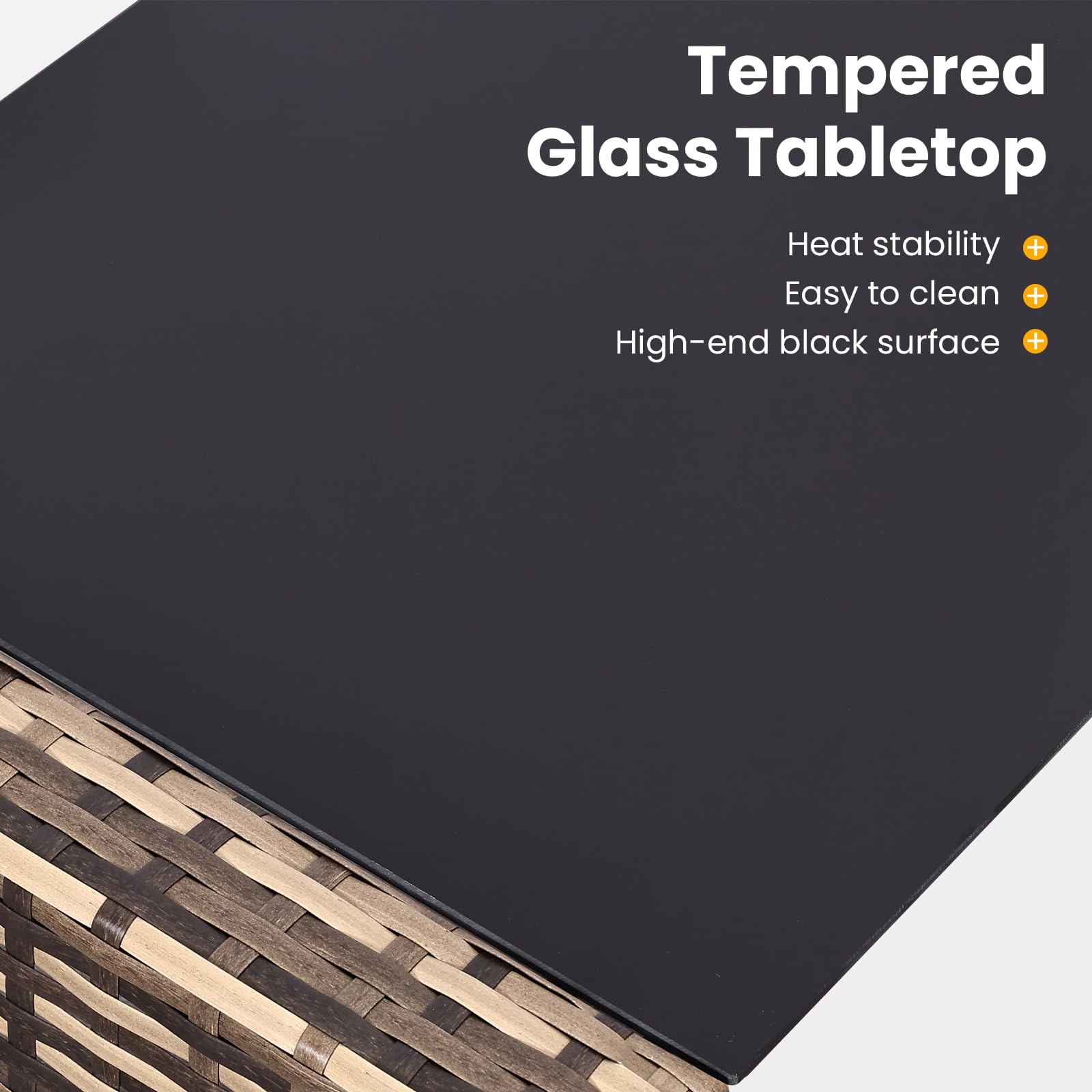 4 Piece Outdoor Wicker Patio Furniture Set