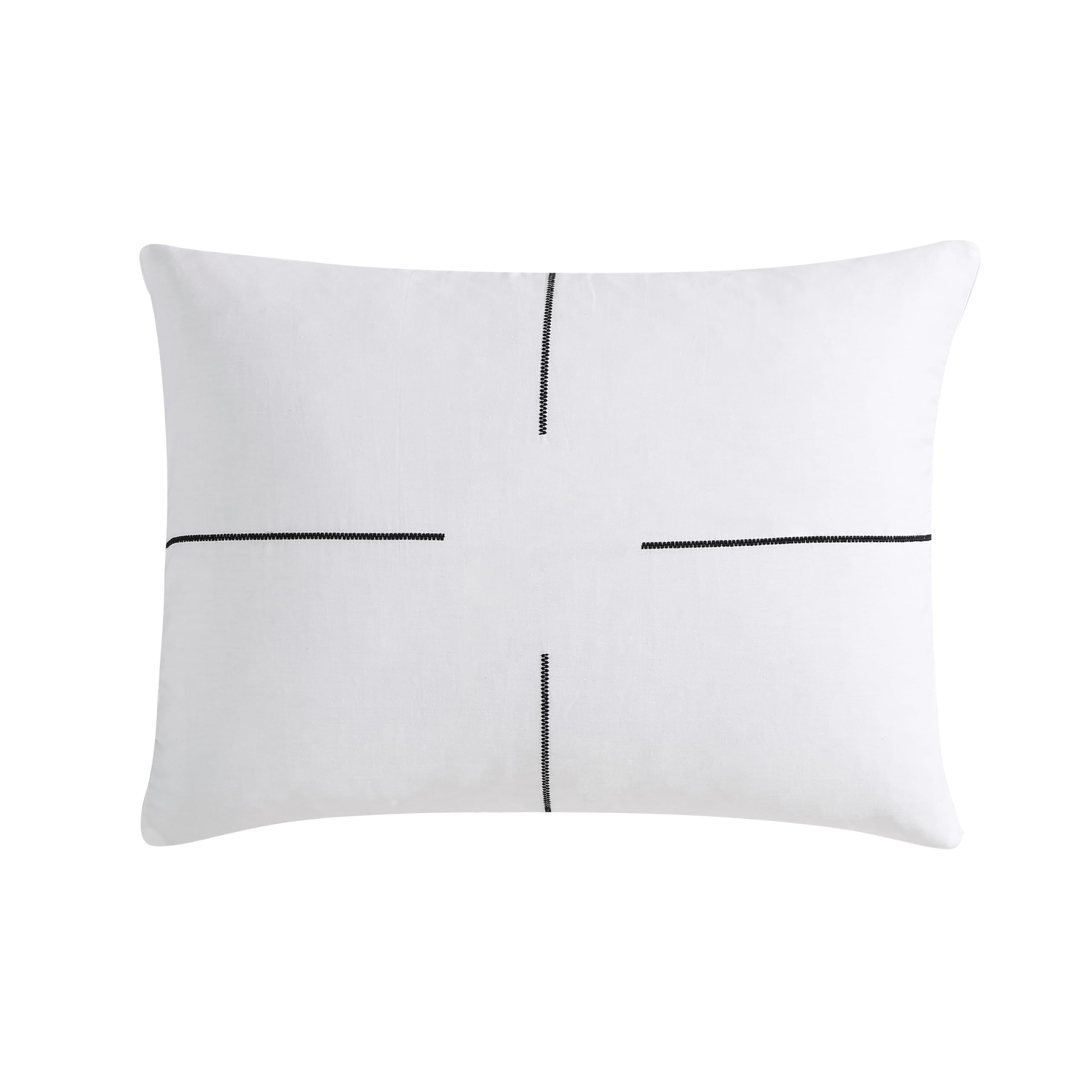 King Comforter Set - Zig Zag White/Black Cotton Sateen