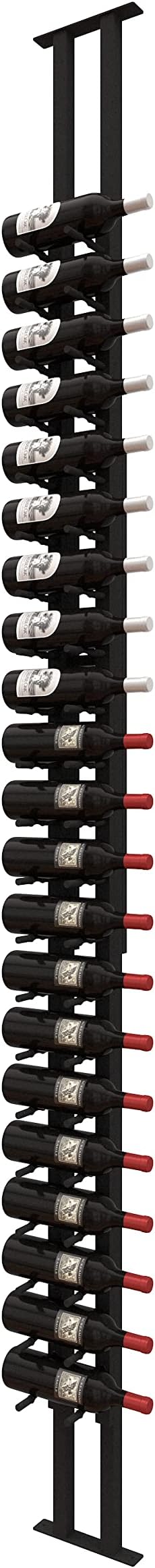 Floor-to-Ceiling Wine Rack - Double Deep Wall Mount - 42 Bottle Capacity