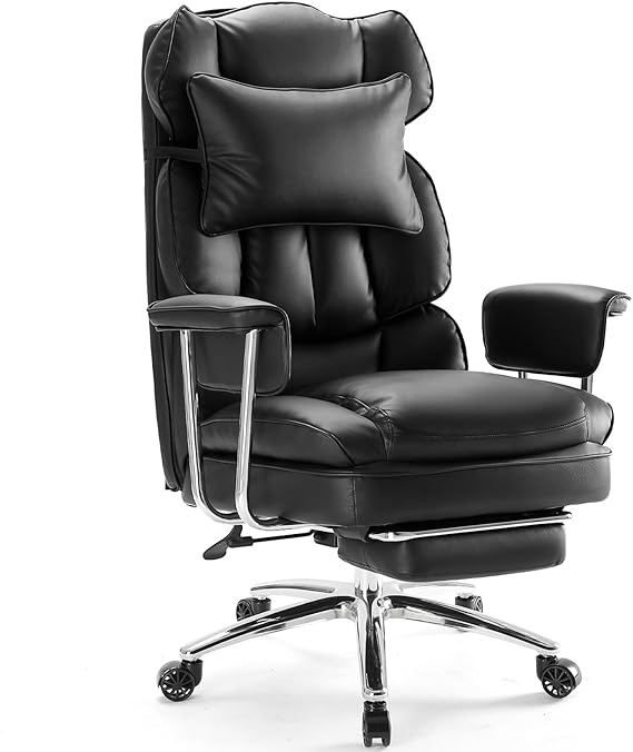 Ergonomic Executive Office Chair with Footrest