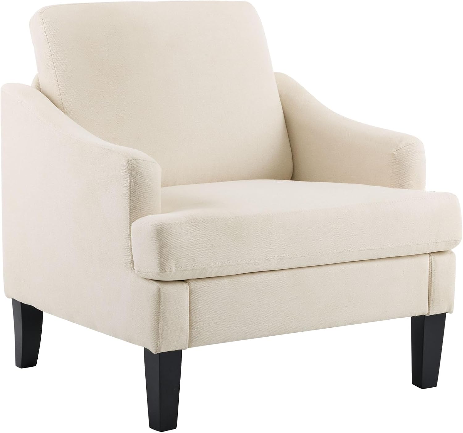 Modern Accent Chair with Wood Legs