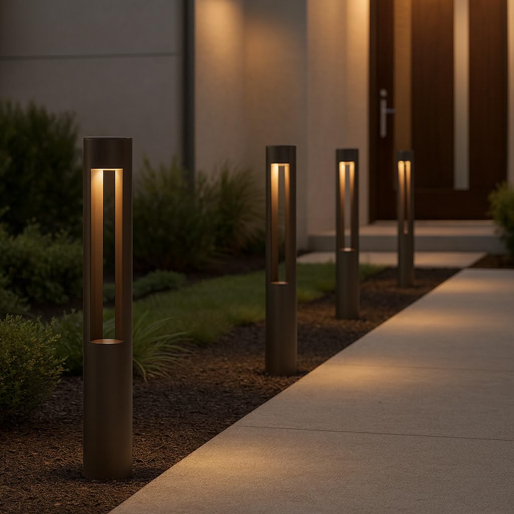 12V LED Landscape Bollard Light - Bronze