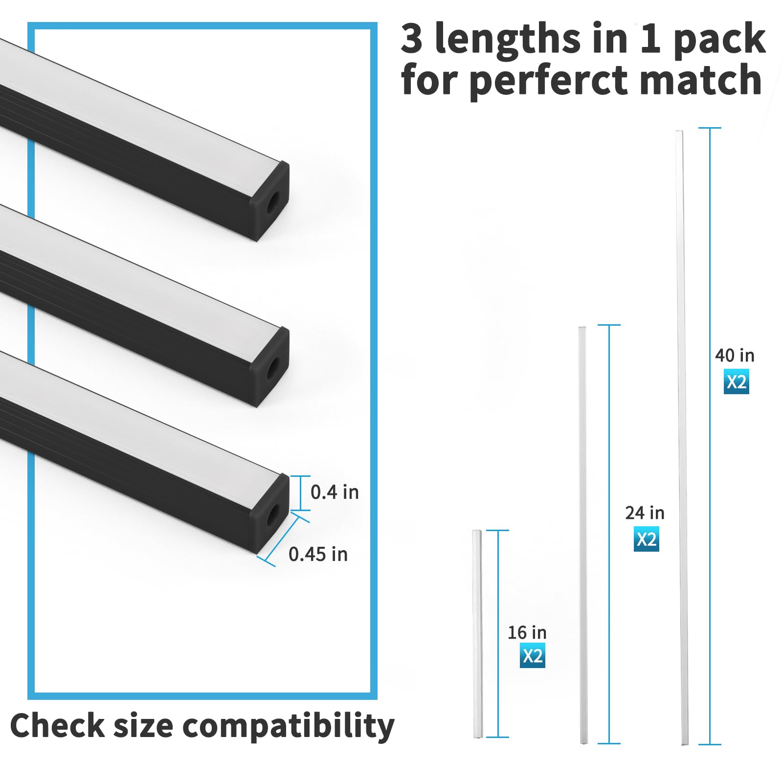 LED Recessed Lighting Kit for Wood Slat Wall Panels