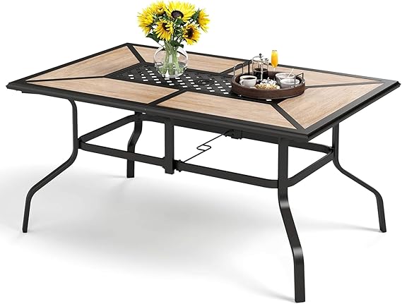 Extendable Metal Outdoor Dining Table
