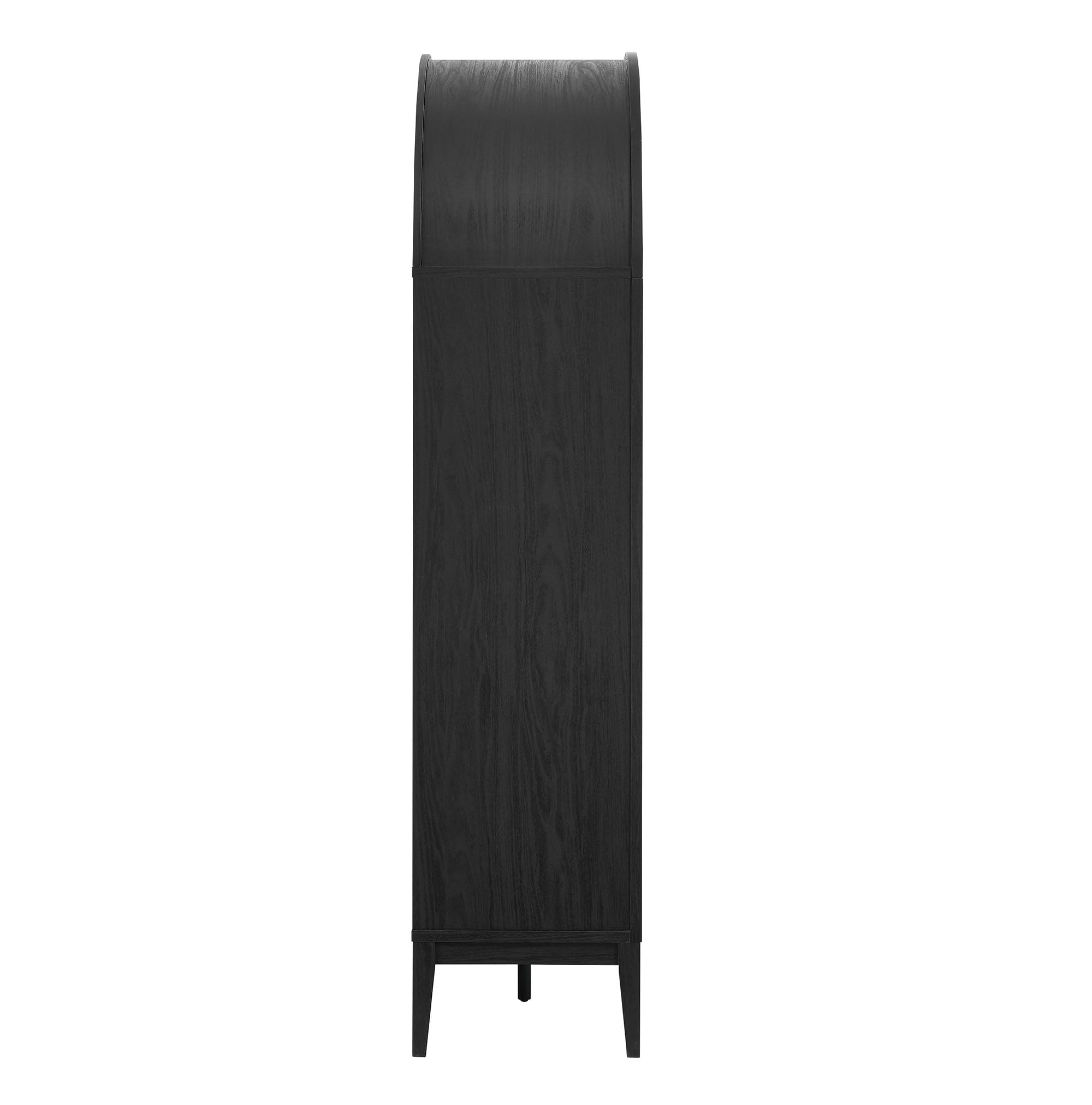 Tall Arched Storage Display Cabinet - 74 Inch Bookshelf