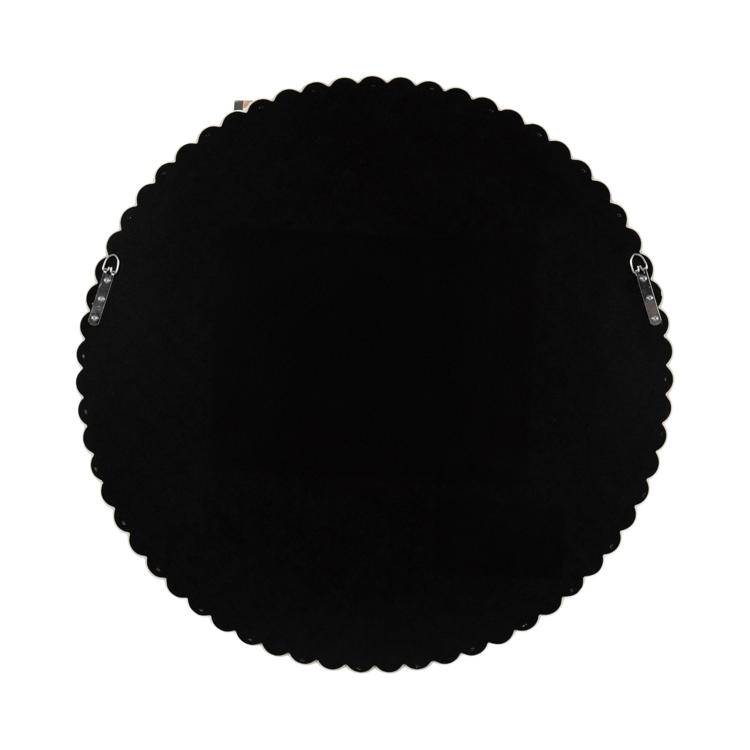 28 Inch Round White Beaded Wall Mirror