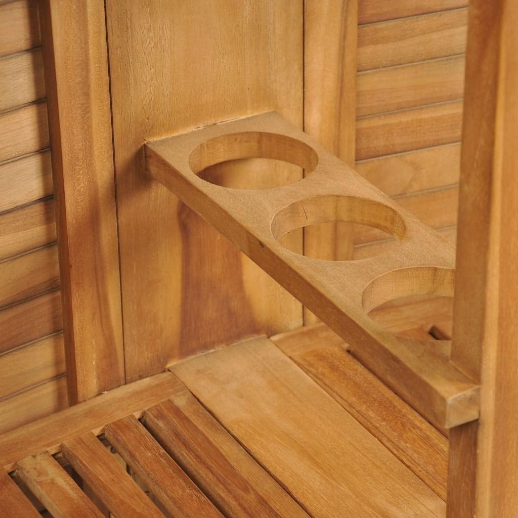 Folding Teak Wood Bar Table with Parasol Hole