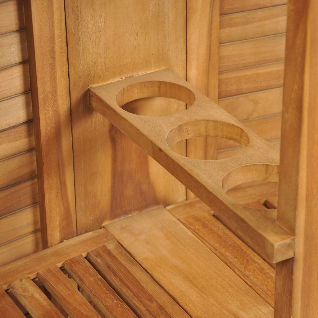 Folding Teak Wood Bar Table with Parasol Hole