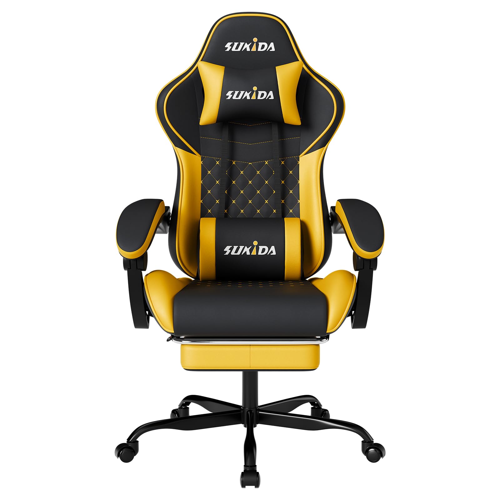 Ergonomic Gaming Chair with Massage Lumbar Support