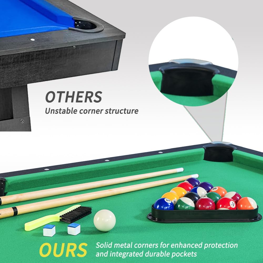 2-in-1 Pool and Table Tennis Game Table 6-Foot