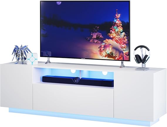 58" LED TV Stand with Storage Cabinets