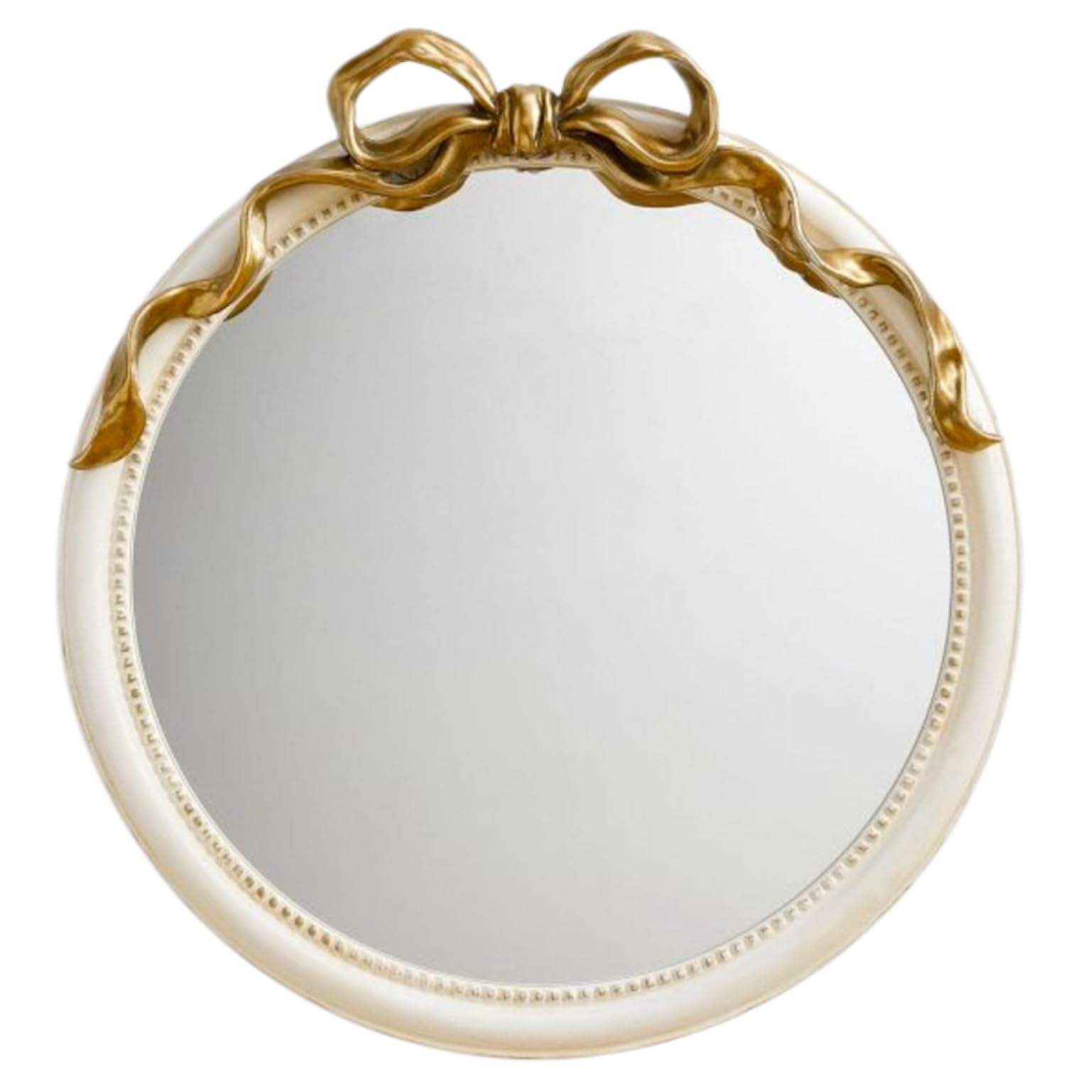 24-Inch Gold Bow Resin Mirror for Nursery