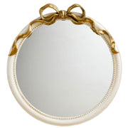 24-Inch Gold Bow Resin Mirror for Nursery