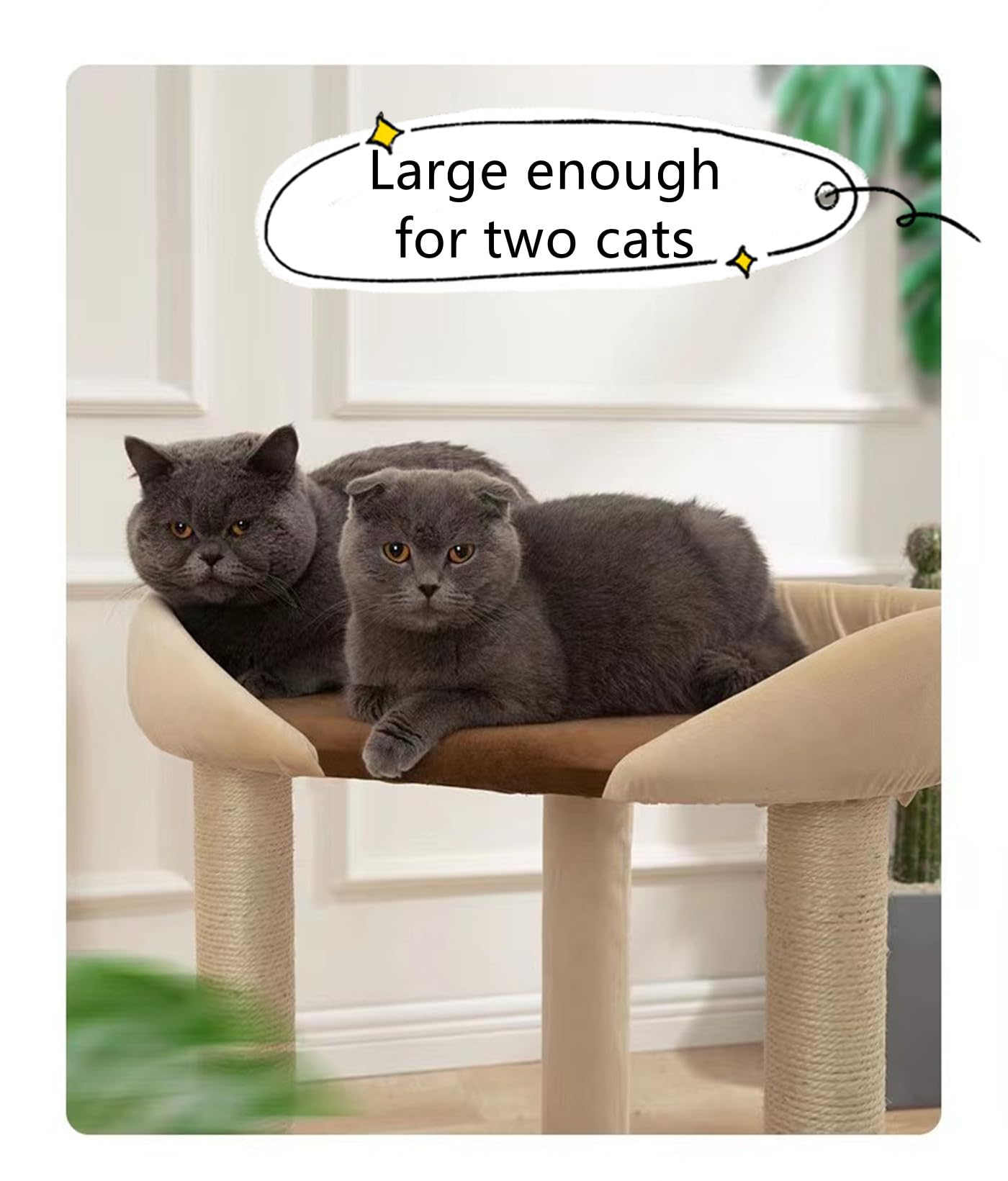 Cat Tree Tower with Extra Large Platform Perch